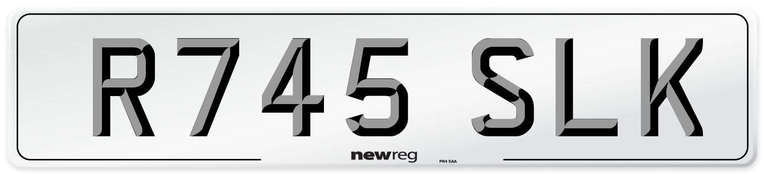 R745 SLK Number Plate from New Reg